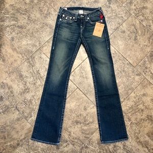 TRUE RELIGION BECKY BOOTCUT DISTRESSED JEANS